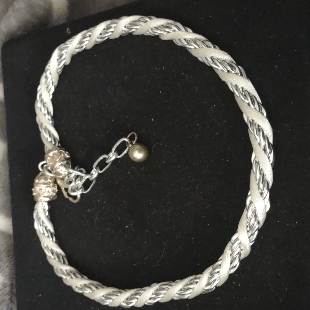SALE WAS $39 NOW $19 STERLING AND JEWELERS CORD INTERTWINING NECKLACE